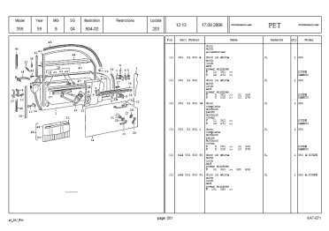 Porsche 356 - 1959 - Parts-Lists