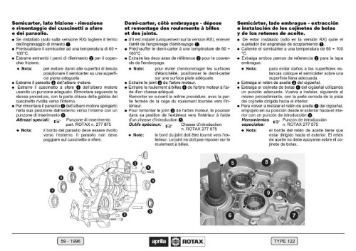 Moteur Rotax Type 122 - Français